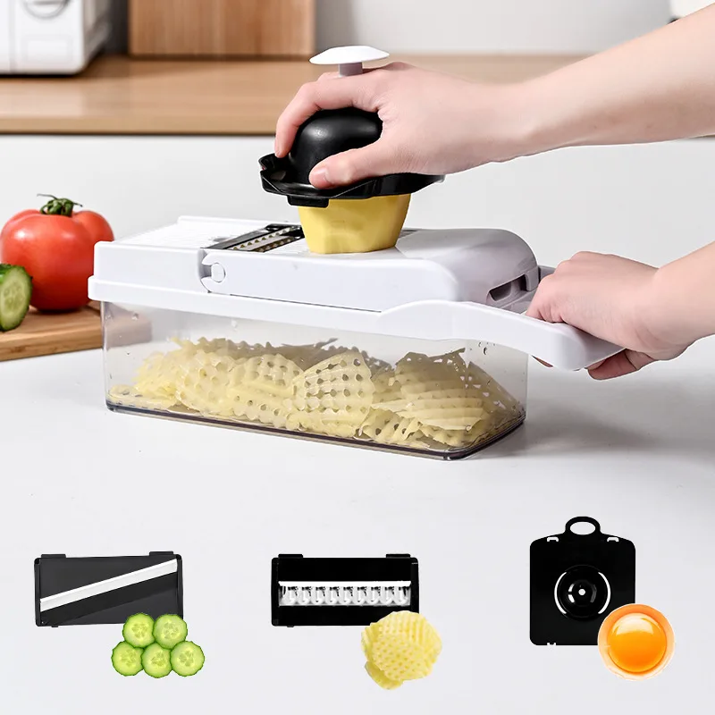 Kitchen Accessories 15-in-1 Fruit & Vegetable Slicer Grater Mini Food Chopper With Conta aperçu 5