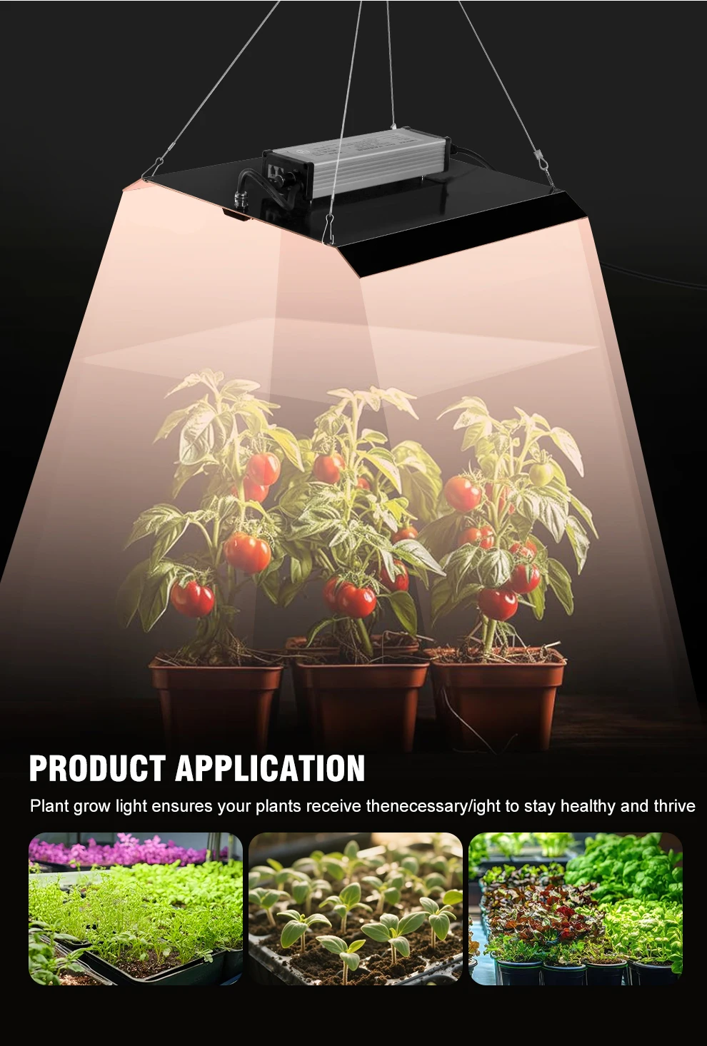 Lampada LED per la coltivazione a spettro completo ad alta potenza, dissipazione del calore efficiente, interruttore indipendente SMD3030, funzione dimmerabile da 200 W, AC100-240 V_voghion.com