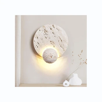 B3620 Travertine decorative lights indoor design modern wall lamps for bed room living room Zhongshan factory outlet