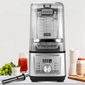 Food Mixer Touch Screen Blender 2L Large Capacity Commercial Smoothie Soundproof Blender High Speed Power Grinder Blender