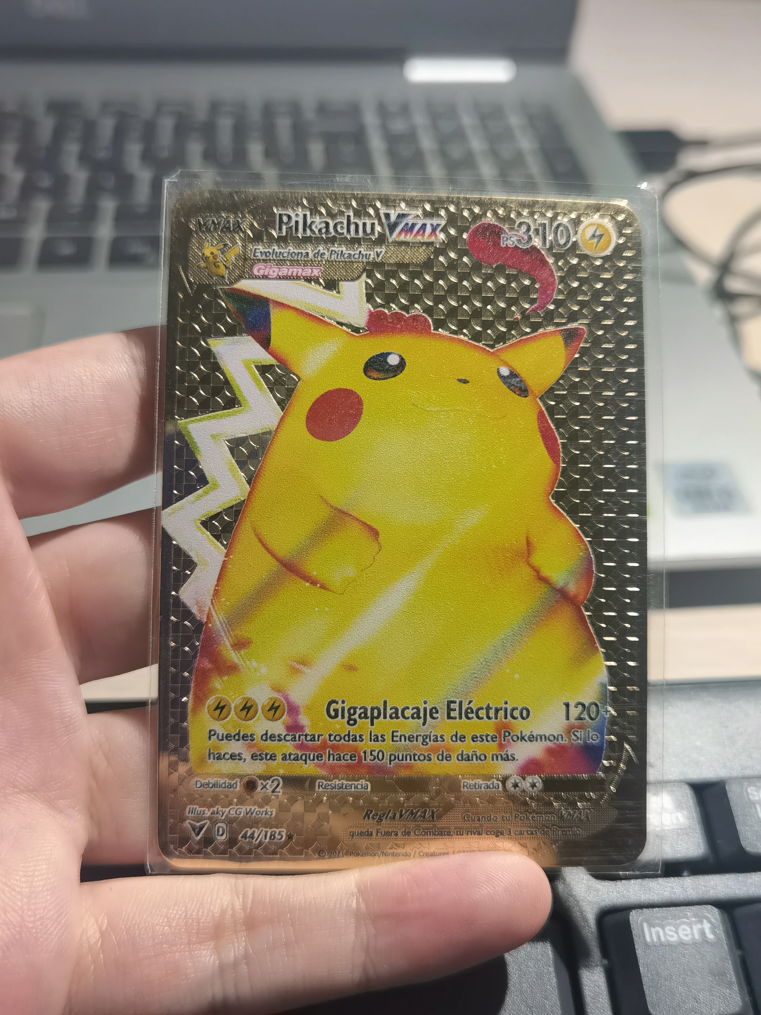  Juego de cartas Pokemon Vmax - Pikachu VMAX 44/185 y