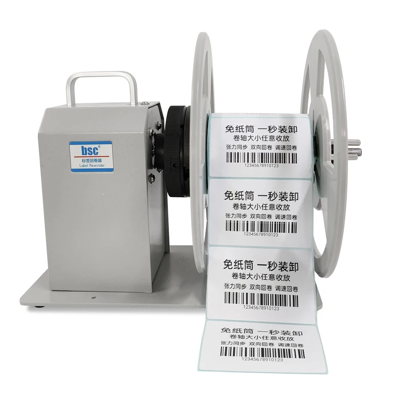 Bsc X6S Coreless Winding Machine Adjustable Core Label Rewinder Label Rewinding Table Rewinding Machine for Label