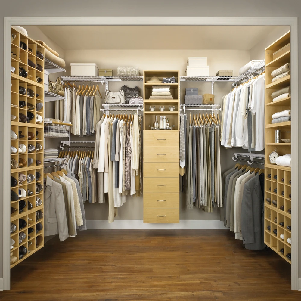 lacquer walk in closet organizer design