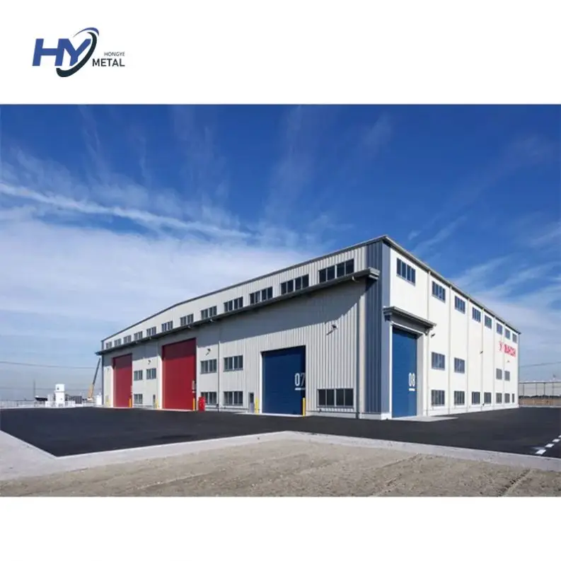 Китайский завод, заводское здание, сборные здания, стальные детали цеха, чертеж склада