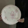 Pink Flower tray, 10-inch, 26.5 x 2.5 inches.