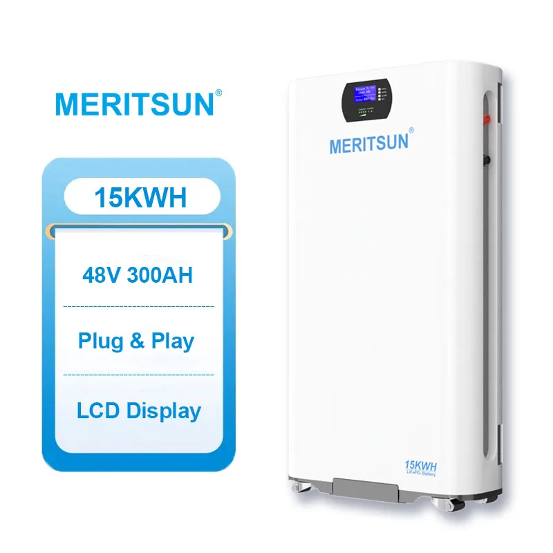 MeritSun Lithium Battery Solar Power Storage 15kwh 48V 300ah Lifepo4 Battery for Home Energy System