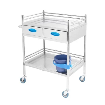 KSMED Stainless steel trolley Manufacturer for medical best price medical trolley for instrument with drawers medical trolley