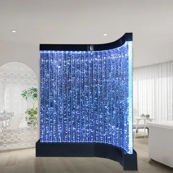 Wall Mounted Curved Bubble Wall LED Lighting Indoor Panel Waterfall Fountain Water Feature