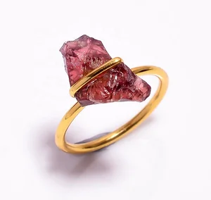 Custom New Arrival Colorful  Adjustable Rhinestone Lady Jewelry Fashion Raw Gemstone Quartz Rings for Woman