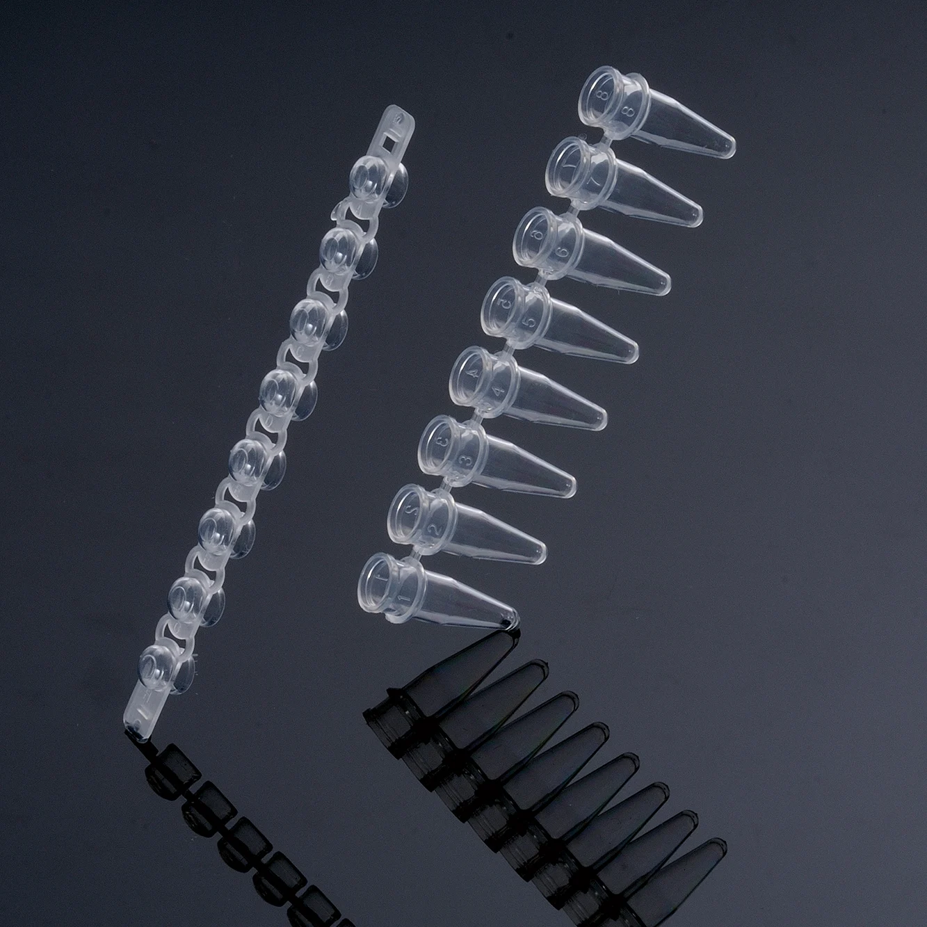 Plastic Pcr Tubes 0.2ml  Laboratory  Consumable 8-Strip Pcr Tubes