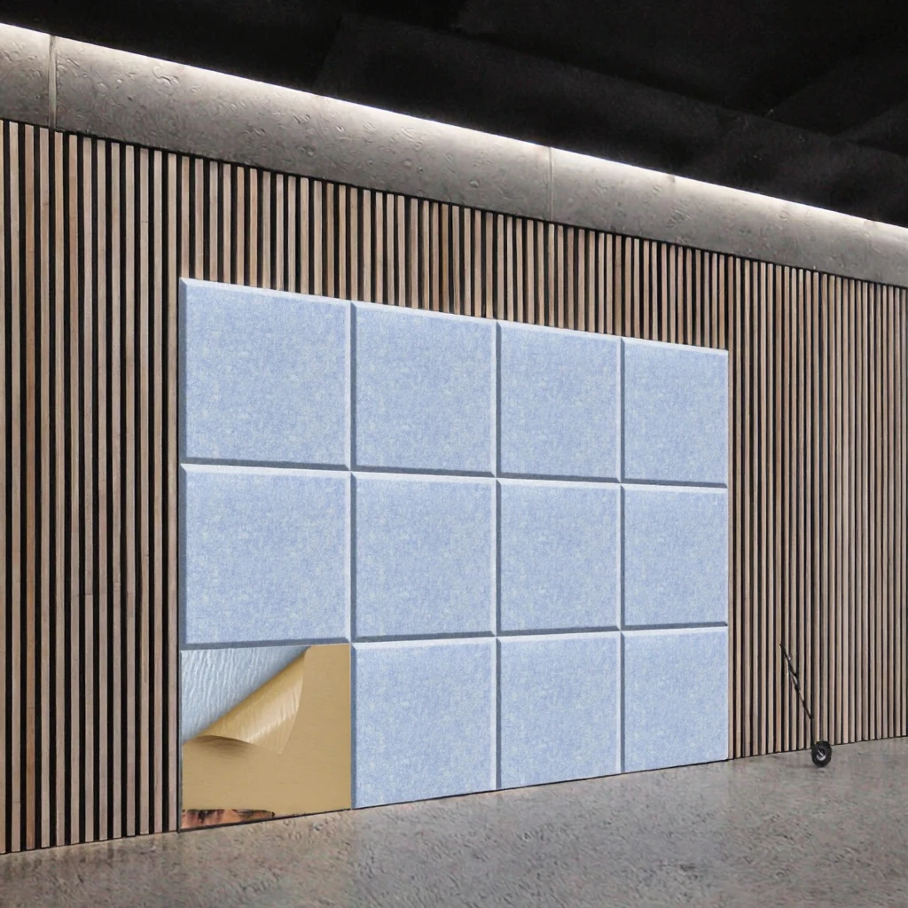 Wholesale Modern Pet-Friendly Polyester Fiber Felt Acoustic Panels for Apartment Soundproofing 3D Model Design Waterproof details