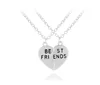 silvery Best friend o-shaped chain pair