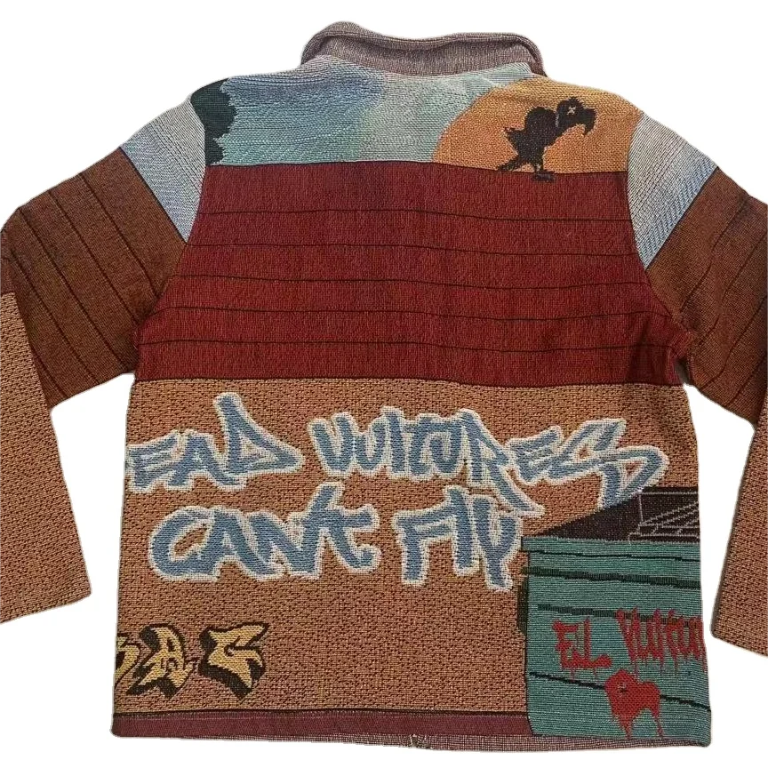 Quick Customize Custom Tapestry Crew Necks Men's Sweater Tapestry