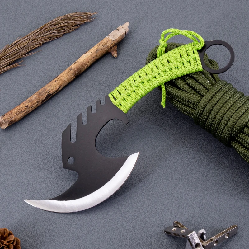 Survival  Hatchet  Tree Wood Tools  Hammer  Mountain Tomahawk Bushcraft Knife