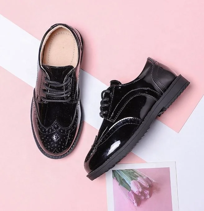 Обувь для школьников и выступлений SANMAO, Детская Классическая обувь для мальчиков, черная обувь для униформы из искусственной кожи