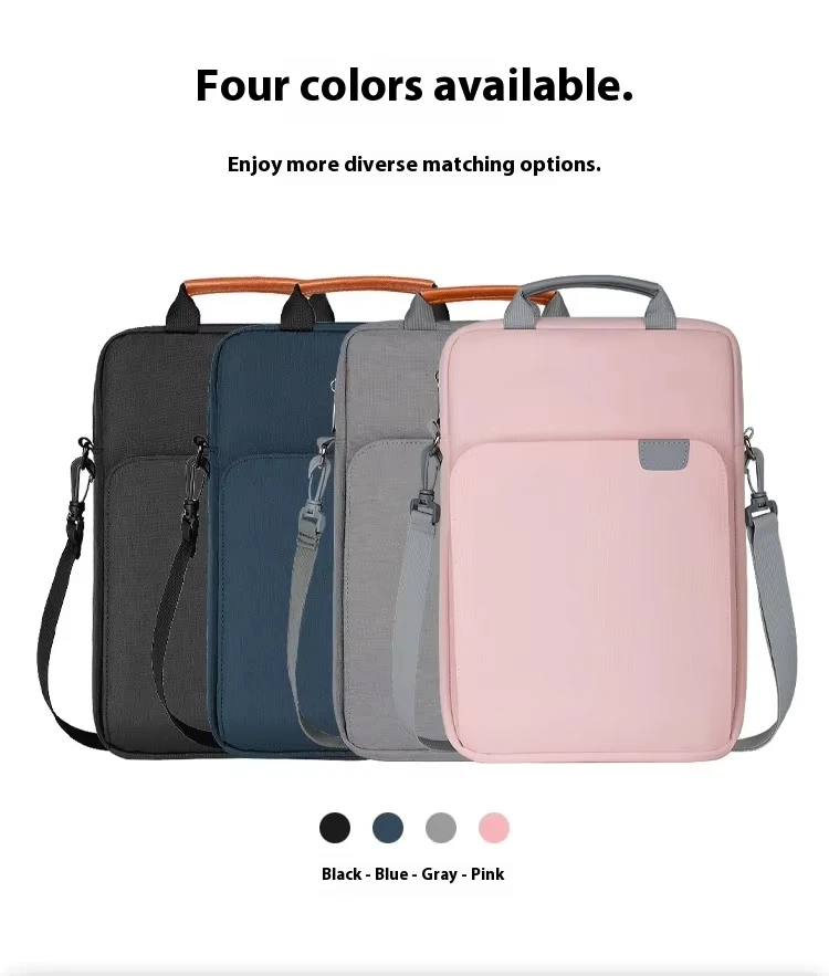 product customized lightweight simple waterproof for ipad fashion crossbody bag zipper closure polyester cover 11inch 13inch laptop bag-7