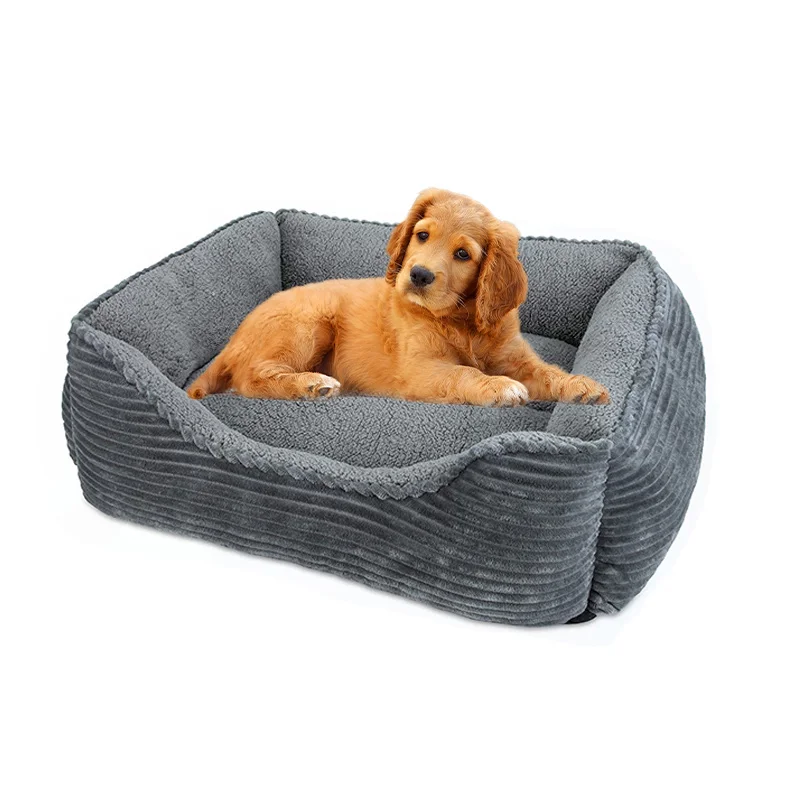 Wholesale pet bedding products camas de perros plush donut big removable cover dog cat pet sofa beds for large dogs