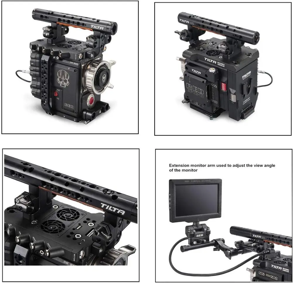 RED DSMC2 Cage ESR-T02-C Camera Rig with Power System SDI - Ideal