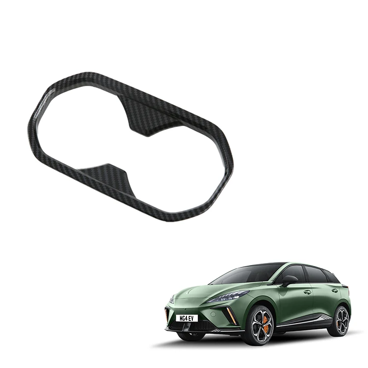 Car Central Cup Trim for MG4 EV Accessories ABS Carbon Fiber Pattern Cup Holder Frame Cover Interior Accessory
