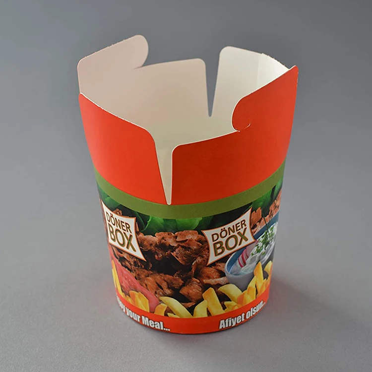 Custom Round Bottom Disposable Paper Chinese Noodle Box