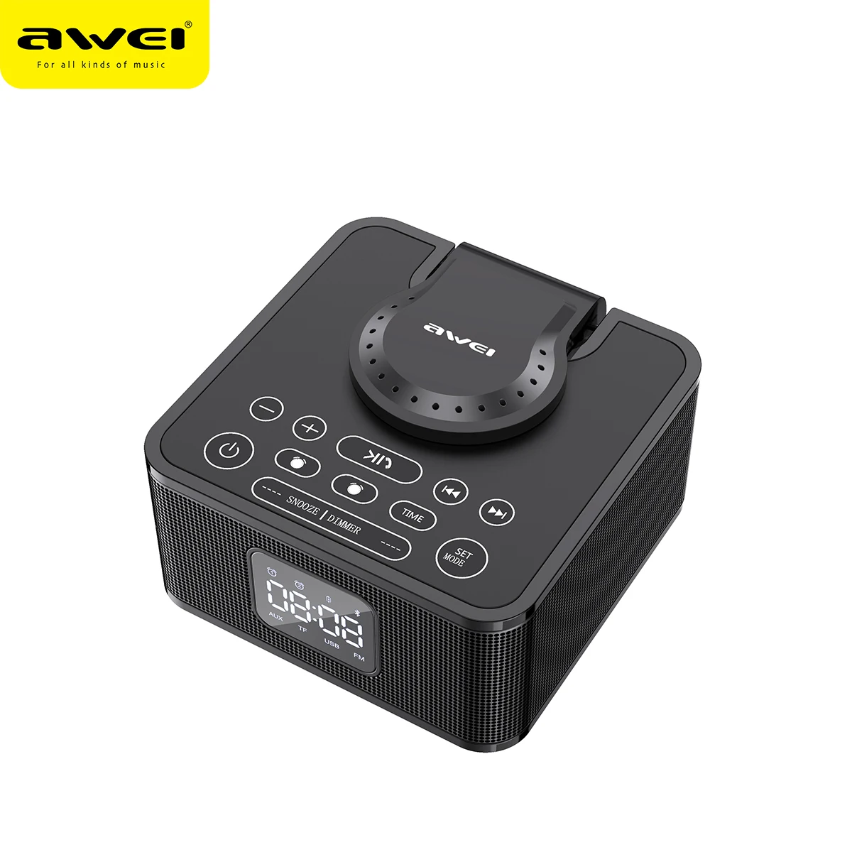 awei Y332 Multi Functional 10w Wireless Charger Power Bank Speaker