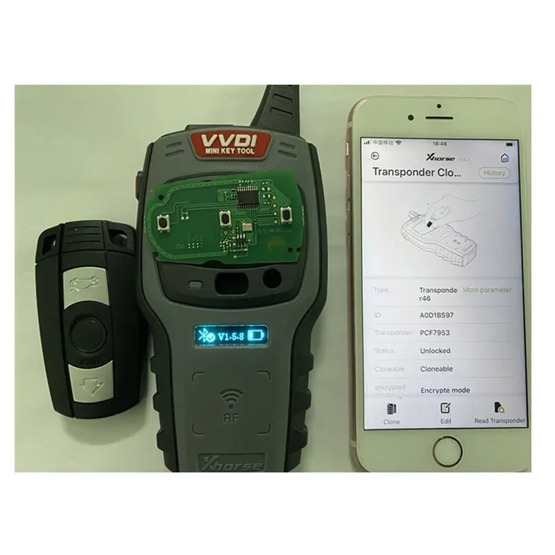 BMW Car Key with 3 Buttons Cas3 E90 E91 E92 E60 Remote Pcf7945 Pcf7953 Chip 315/434/868mhz Frequencies 2025 Battery