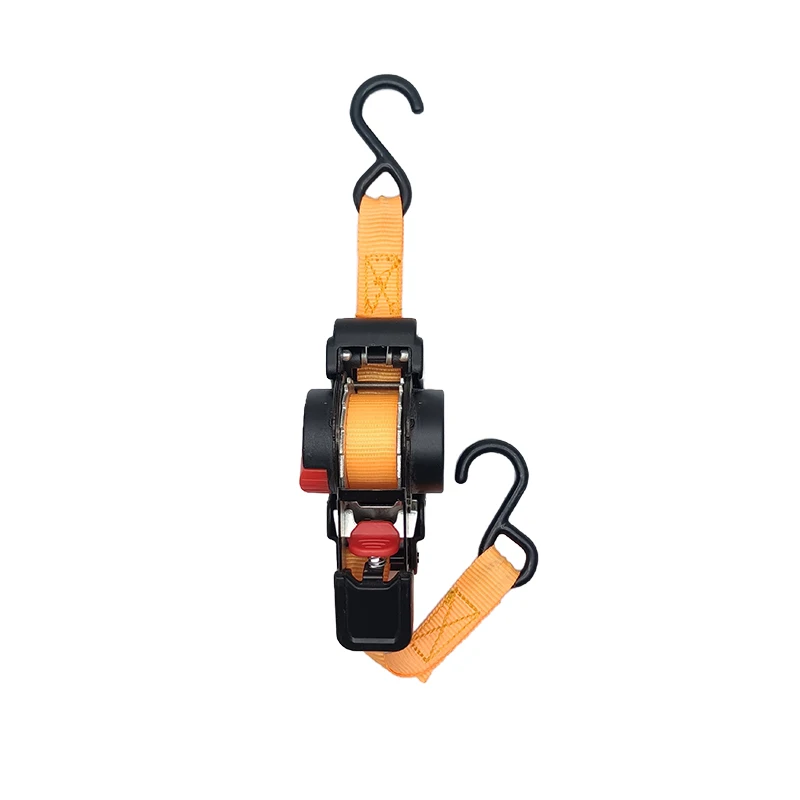 20/25/38/50MM Auto Retractable Ratchet Lashing Straps Heavy Duty Tie Downs with S-Hook & Bolt-On for Cargo Securing