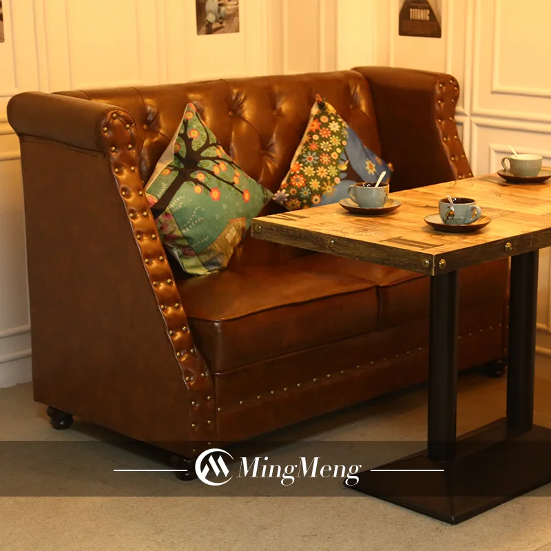 Современный диван для ресторана новая модная кожаная мебель