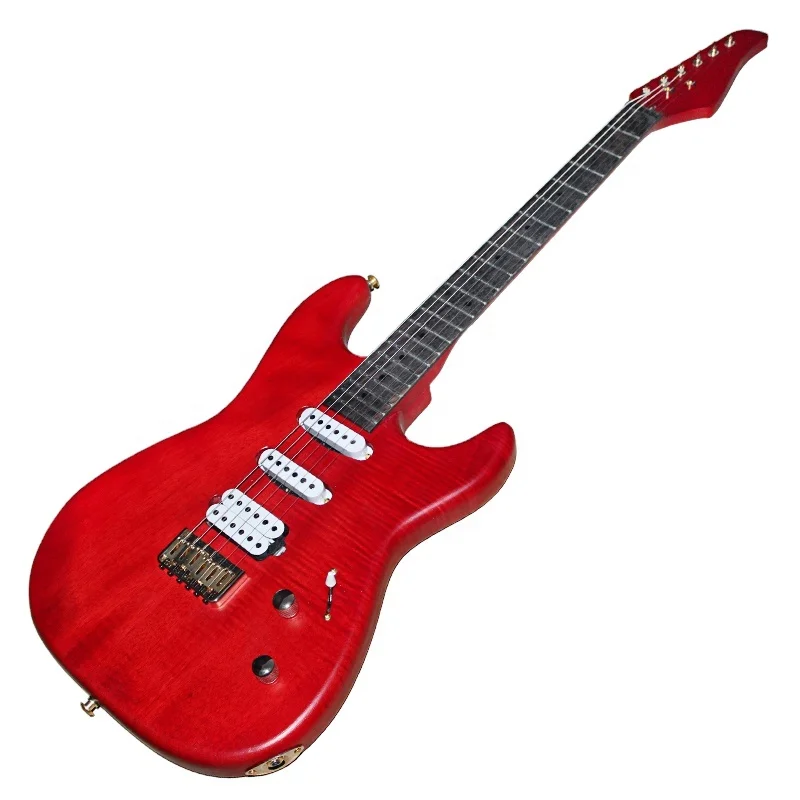 Flyoung Matte Red 6 Strings Electric Guitar Cheap Price Guitar Factory Guitar