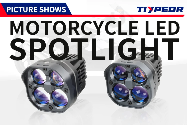 product tiypeor motorcycle cnc aluminum led work light yellow white super bright spotlight off road truck fog lamp auxiliary headlight-3