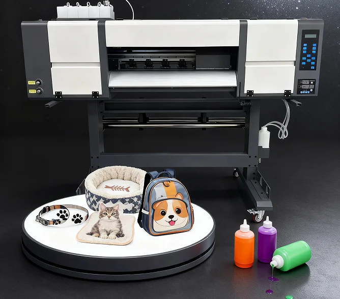 New Hot Sale A1 DTF Pet Film Flatbed Printer-60cm DTF Ink for T-shirts with Two Epson I3000-A1 Printheads