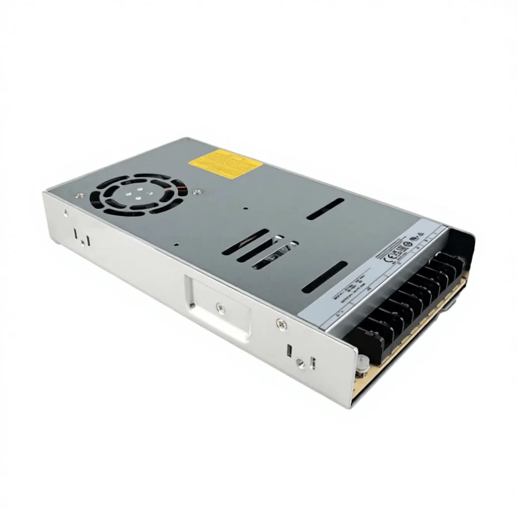 Fontes de alimentação chaveadas MW LRS-450-5, Gold Seller; 5 V / 75 A; novas, originais e em estoque de fábrica; controlador PLC para programação