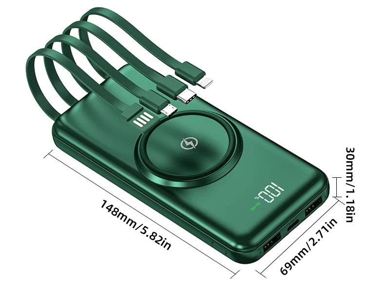 Led Show Fast Charging 20000mah Powerbank Portable Charger Power Bank Shenzhen Usb Type C