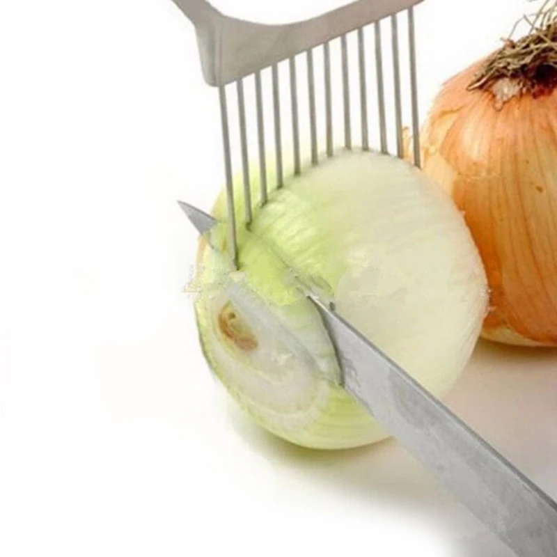 Stainless Steel Onion Fixing Cutter Onion Fork Fruit Vegetables