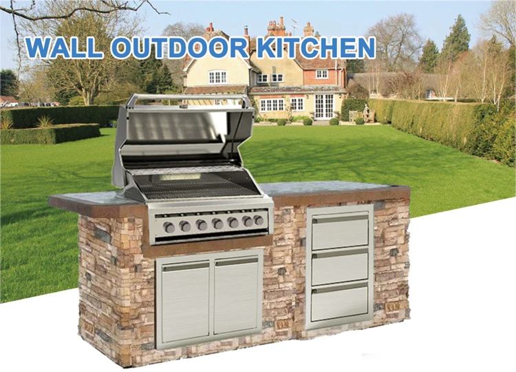 Outdoor Kitchen Drawers Stainless Steel Builtin Storage Drawers Triple