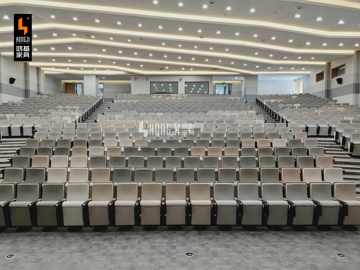 Auditorium Seating New Design Hot Sale Factory Selling Popular Wooden Auditorium Seating Upholstery Fabric