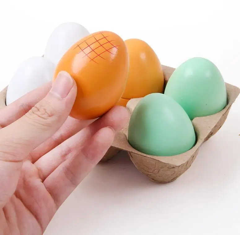 wooden diy creative magnetic simulation colored egg duck egg