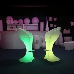 Outdoor Garden Party Event Night Club Led Bar Furniture Luminous Commercial Furniture for Rental Luminous Chairs