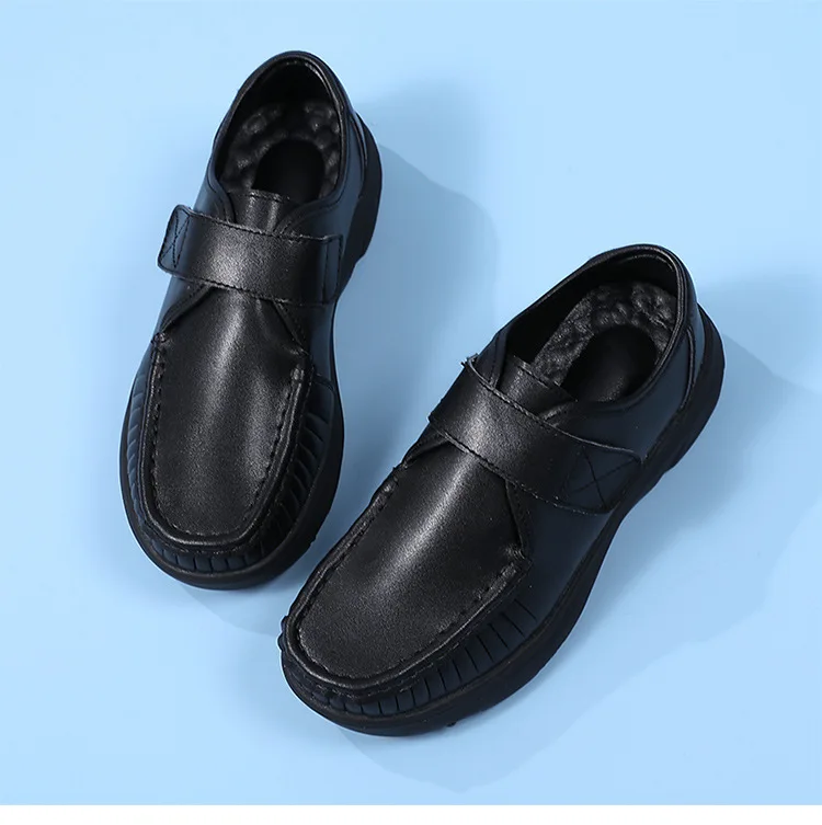 Comfortable Genuine Leather Nurse Shoes with Soft Soles and Breathable Velcro Fastening for Hospital&Home&Private Clinic