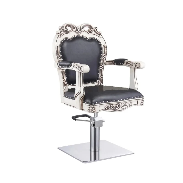 Bomacy High Density Foam Barber Chair Salon Stool Beauty Rolling Work Spa Cutting Portable Base Thick Hair Salon Stool