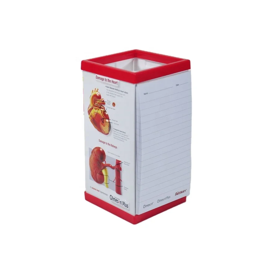 Медицинские рекламные подарки, 3D рельефный контейнер для ручек, держатель для ручек с блокнотом