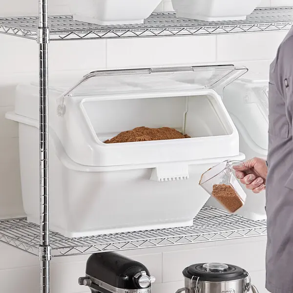 Multifunction Rectangle 10L 24L 47L 81L 102L 120L Kitchen Plastic Ingredient Bin Movable Storage Flour Bins