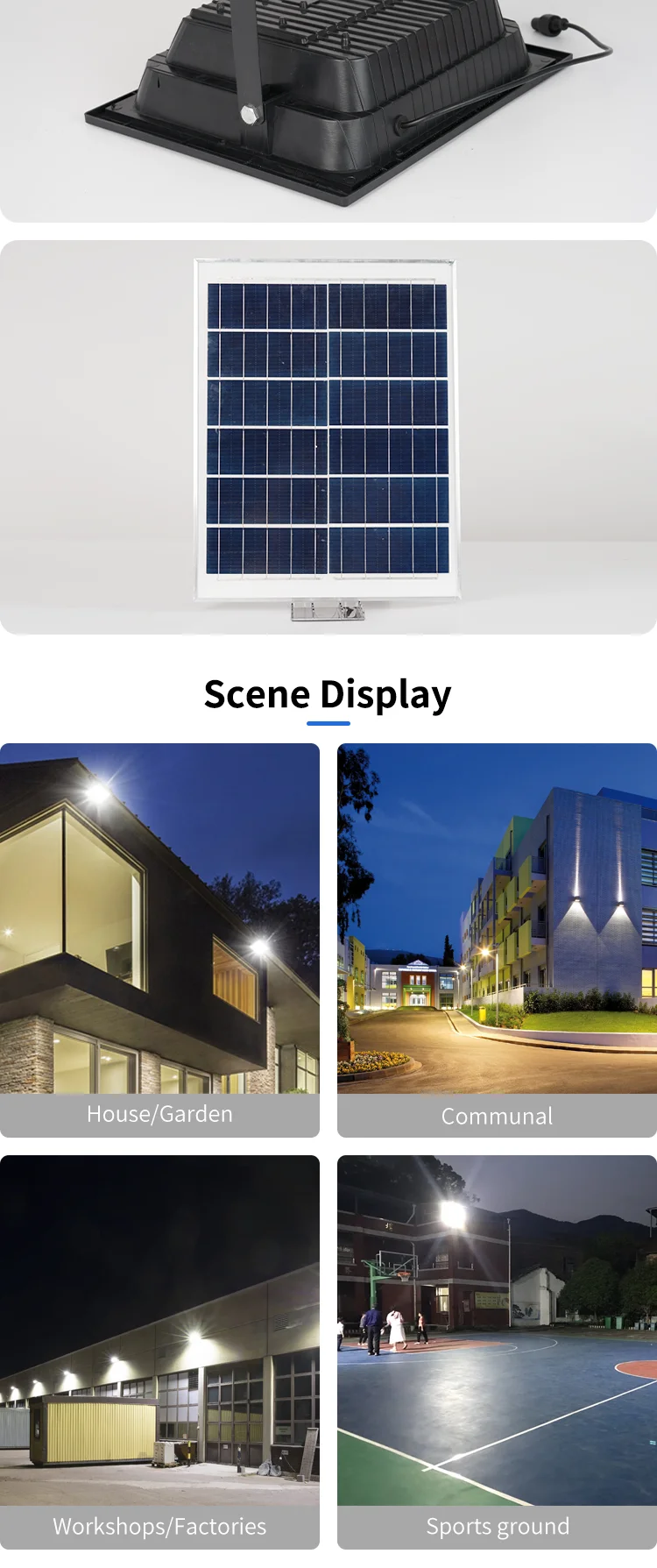 Huachen Solar Hand Light Grid Floodlight Outdoor Movement Sensor IP65 ...