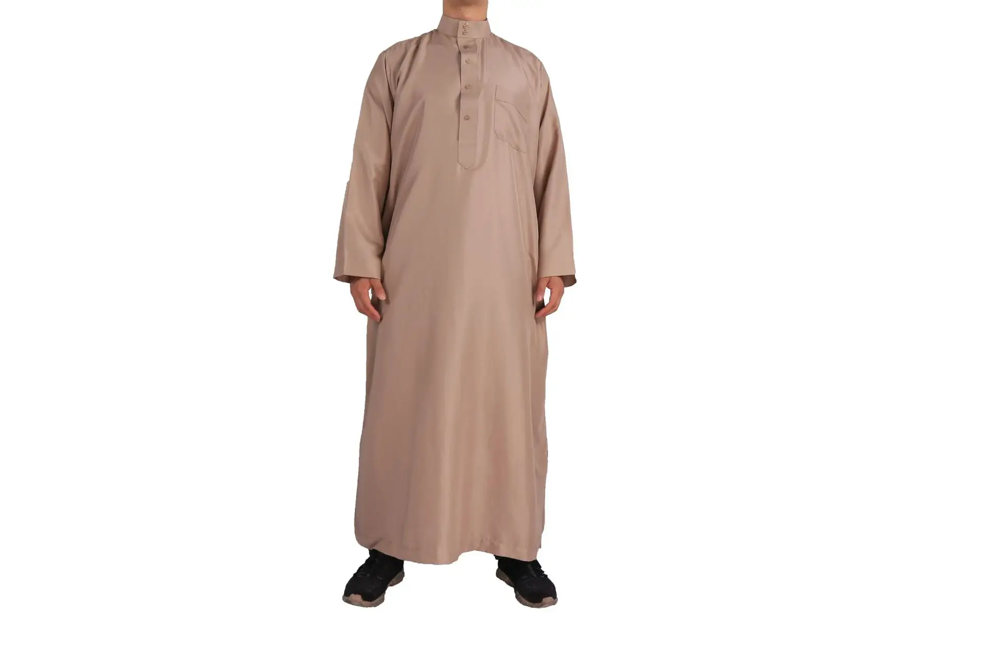 Wholesale Qatar Style Men's Robes Cheap Viscose Islamic Wear Saudi Thobe for Men