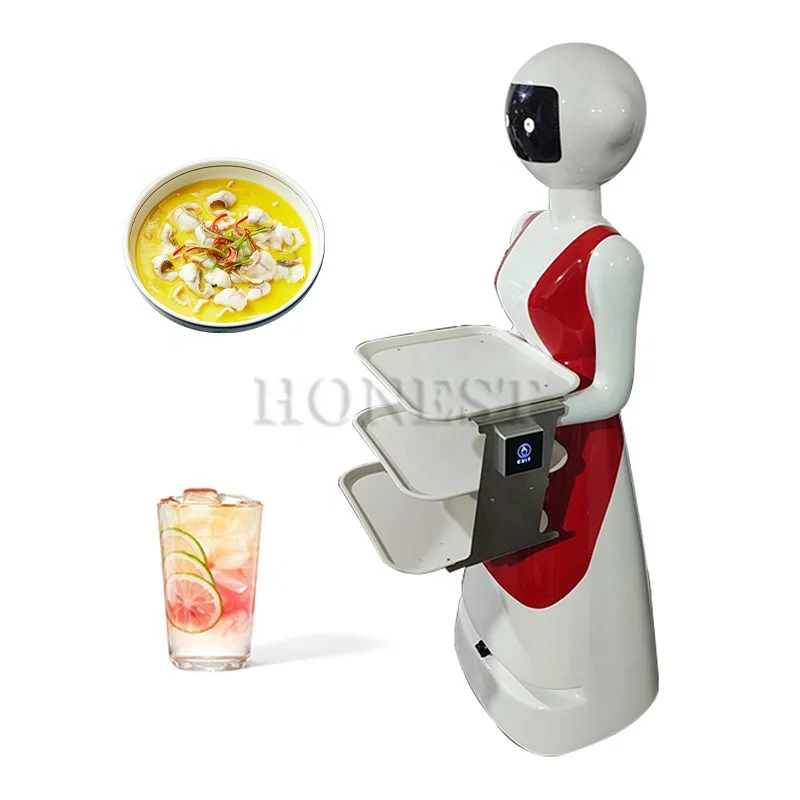 Factory Price Restaurant Waiter Robot / Service Robot Dish Delivery Restaurant Robot / Intelligent Human Robots for Sale
