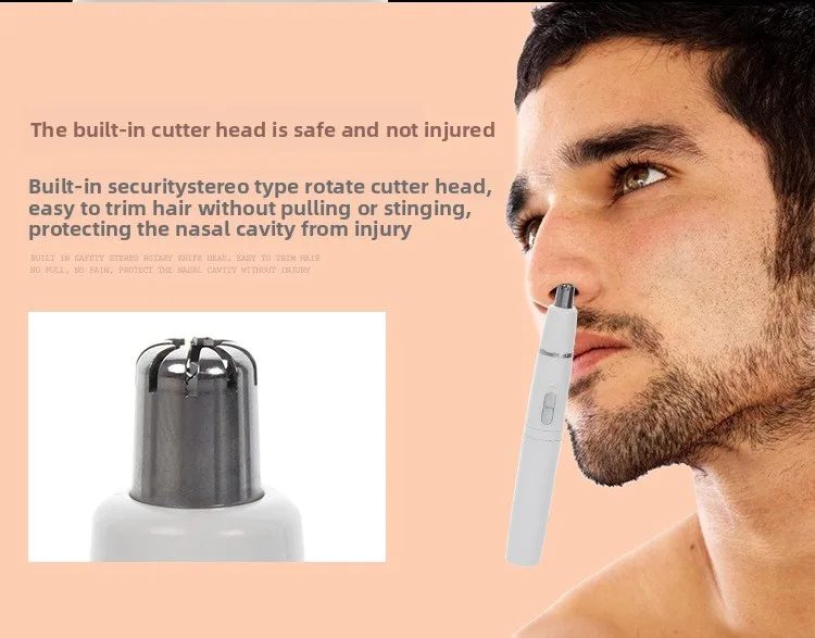 ANBOLIFE Compact Portable Electric Nose Hair Trimmer with Durable Plastic for Household Use