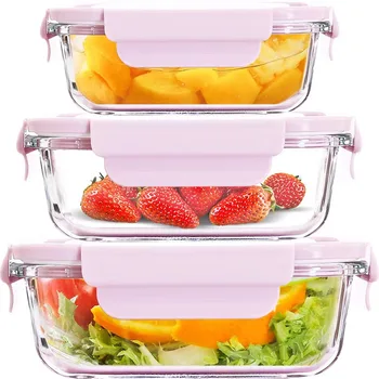 Bpa-free Super glass food storage container with lid, bento box