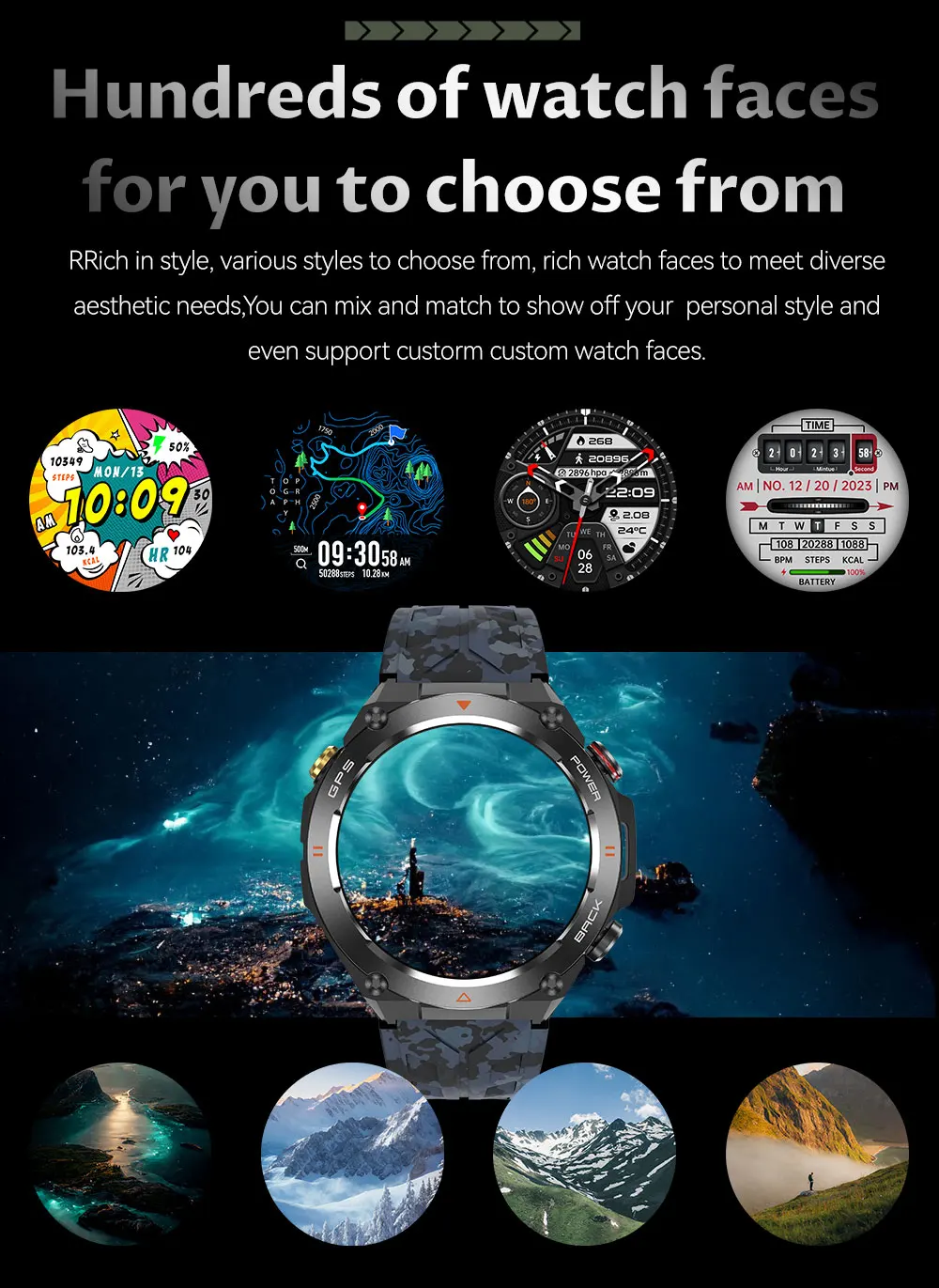 product gps outdoor sport smart watch waterproof  ip68 sleep blood oxygen monitoring slim lightweight for men girls-11