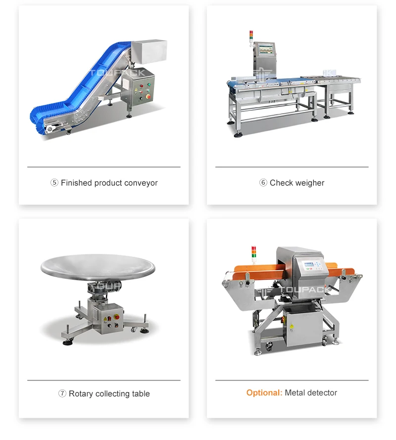 Customized Automatic Nuts Packing Machine with 10" Color Touch Screen 30-60BPM and 10g-300g Weighing Range