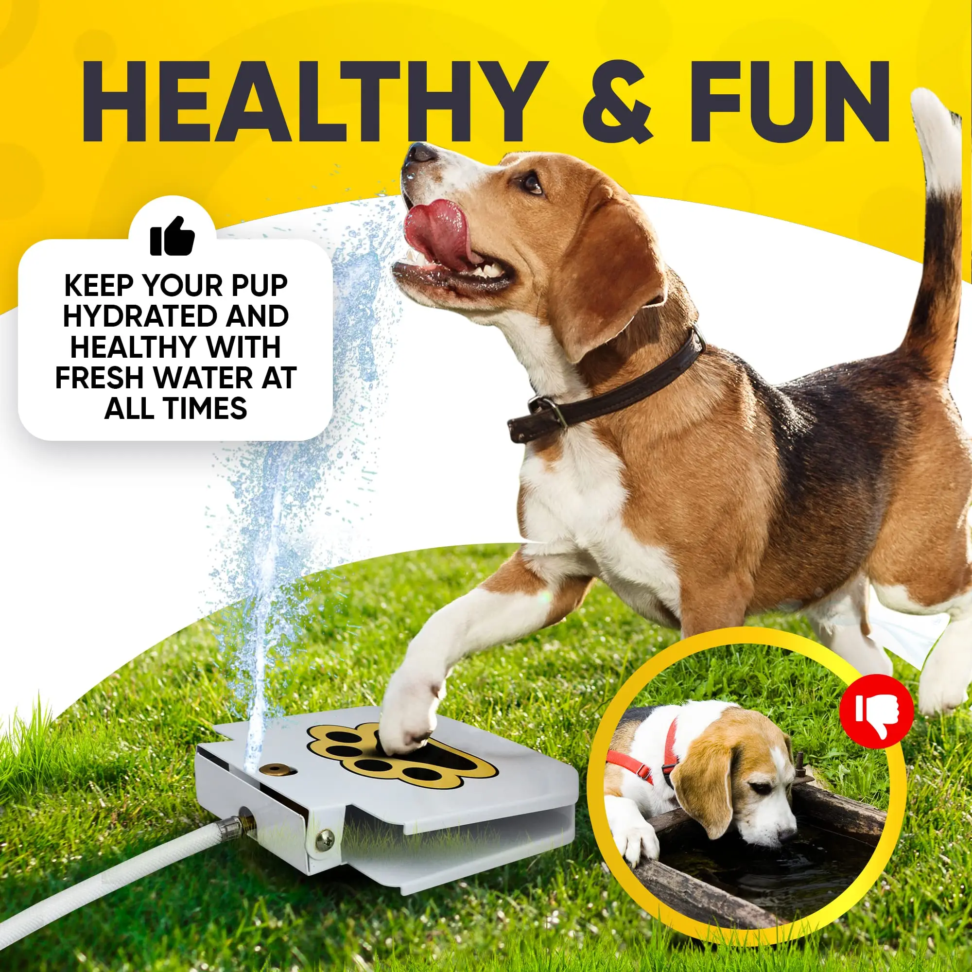 Dog Sprinkler Step On Outdoor Dog Step-on Automatic Water